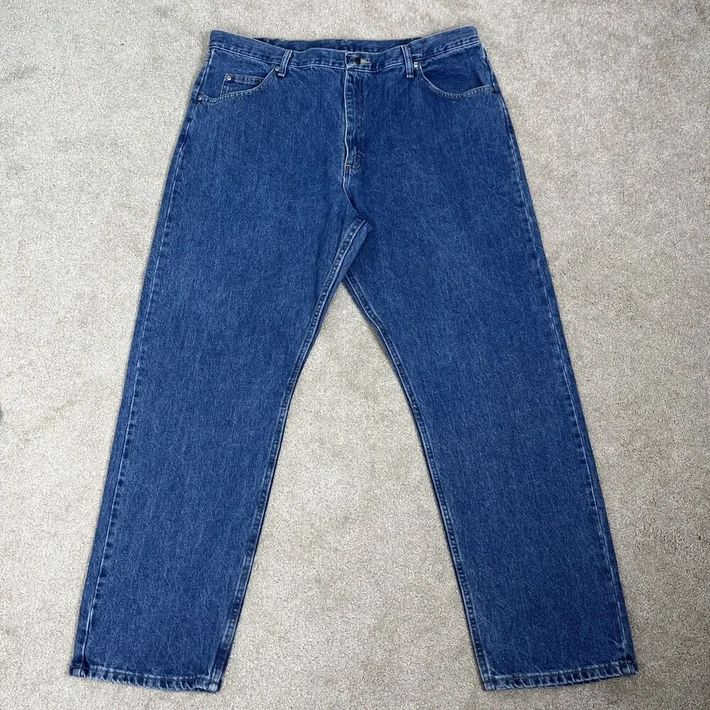 Wrangler Men's Five Star‎ Premium Denim Relaxed Fit Jeans Blue Stone 42x32